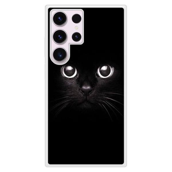 Coque i förstärkt silikon med tryck kompatibel med Samsung Galaxy S23 Ultra Kattögon