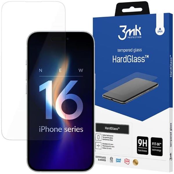 Hærdet Glas til iPhone 16 Pro Max 3mk HardGlass