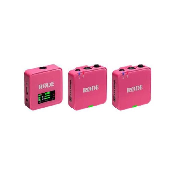 Trådlös mikrofon - RØDE - Wireless GO III - Rosa - 2 sändare - 32 GB intern lagring