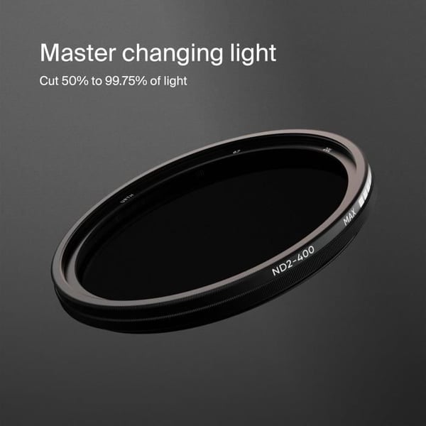 Variabel ND-filter - Urth - ND2-400 - 1-8,6 stopp - Diameter 77 mm - Nano-beläggning 8 lager