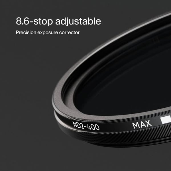 Variabel ND-filter - Urth - ND2-400 - 1-8,6 stopp - Diameter 77 mm - Nano-beläggning 8 lager