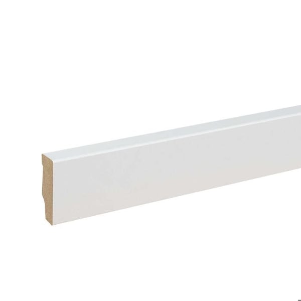 PROVISTON MDF-sockel 13 x 40 x 2400 mm Vit att limma, klippa, skruva &amp; spikbelagd MDF-kärna 24 meter | 10 stycken