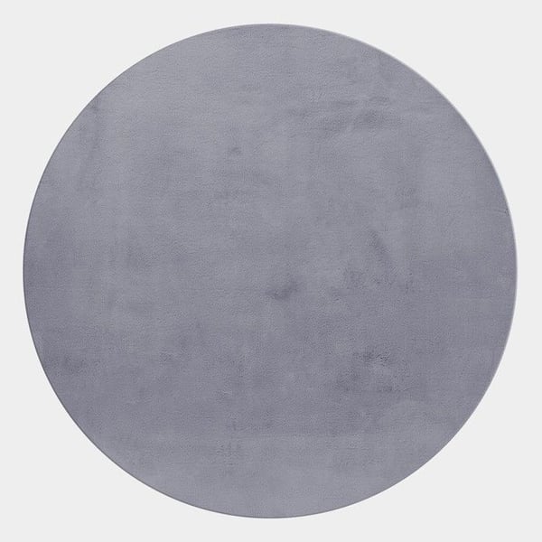 Matta - AYYILDIZ - Grå - 200x200 cm - Långt hår - Baksida i bomull