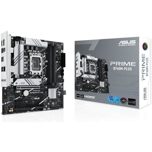 Moderkort - ASUS - PRIME B760M-PLUS - Intel B760 LGA 1700 mikro ATX