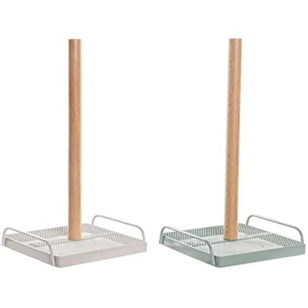 Rullhållare - DKD Home Decor - Standard - Metall och furu - Beige - 16 x 15 x 29,5 cm