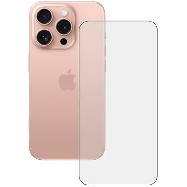 Skärmskydd - KSIX SMART YOUR TECH - iPhone 16 Pro - 9H härdat glas - Svart kant - Dubbelhäftande