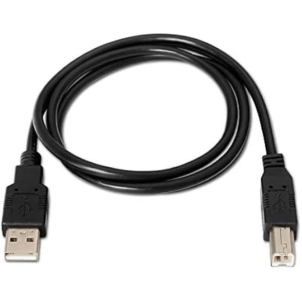 USB 2.0-kabel - AISENS - A101-0008 - 4,5 m - Svart - Kompatibel med HP, Epson, Brother, Canon