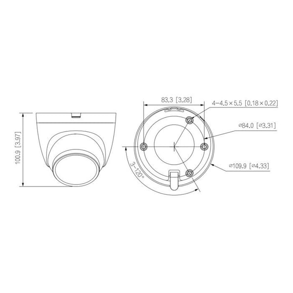 Dahua WizSense DH-IPC-HDW2449TP-S-LED-0280B 4MP säkerhetskamera