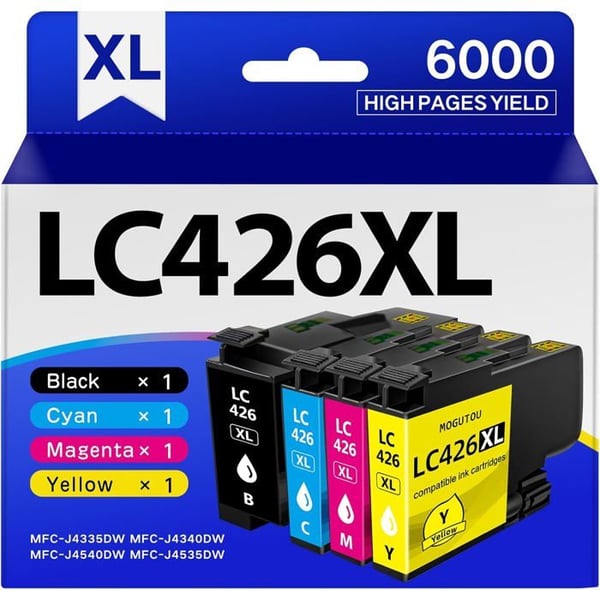 Bläckpatroner - 123 DESIGN - LC426XL - Hög kapacitet - Paket med 4