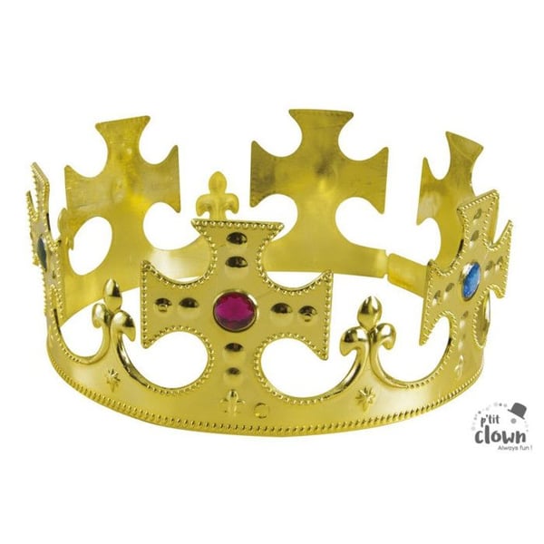 Krona av Kung - P'TIT CLOWN KOSTYM - Flerfärgad - Gul - Vuxen Unisex