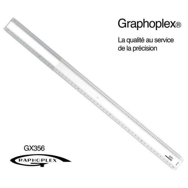 Graphoplex - Linjal picas 2 vita fasetter + buckling 50 cm Graphoplex - Linjal picas 2 vita fasetter + buckling 50 cm