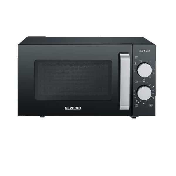 Severin MW 7762 Mikrovågsugn svart, rostfritt stål 800 W grillfunktion