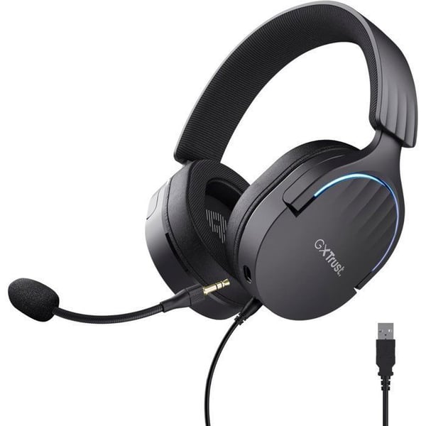 USB 7.1 Gaming Headset - TRUST GAMING - GXT 490 Fayzo - Surroundljud - Flexibel Mikrofoni - Långvarig Komfort - PC