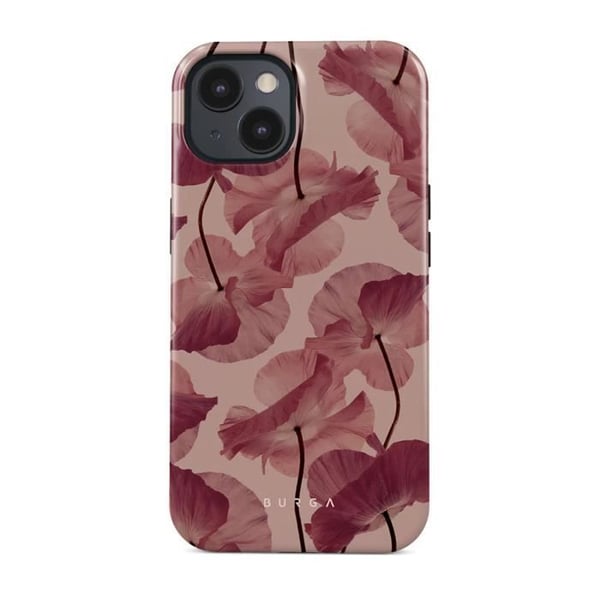 Skydd för iPhone 13 - BURGA - Modell Tender Kiss - Röd - Stötresistent - Mjuk