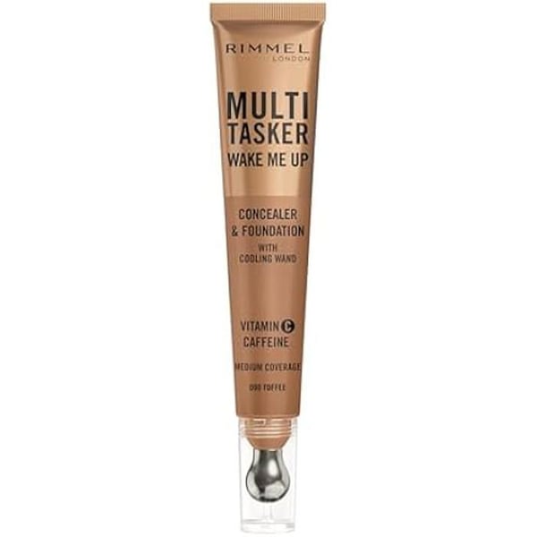 Foundation och concealer - RIMMEL - Wake Me Up - 90 Toffee - 20ml - Utan parfym
