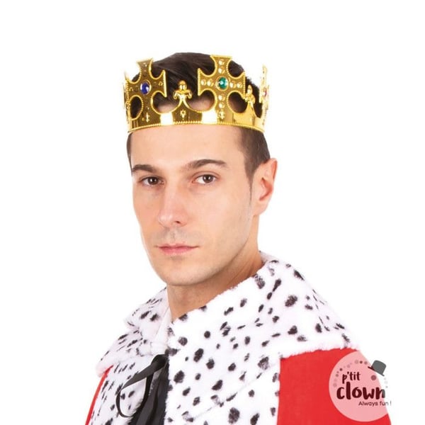 Krona av Kung - P'TIT CLOWN KOSTYM - Flerfärgad - Gul - Vuxen Unisex