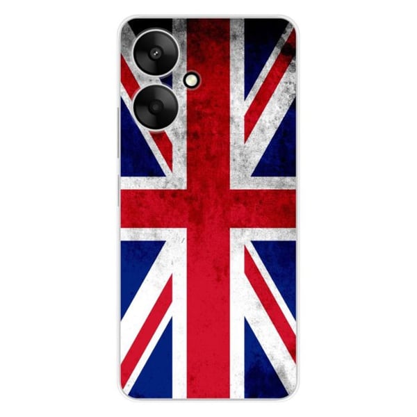 Tryckt silikonfodral som är kompatibelt med Xiaomi Redmi 13C 5G Englands flagga