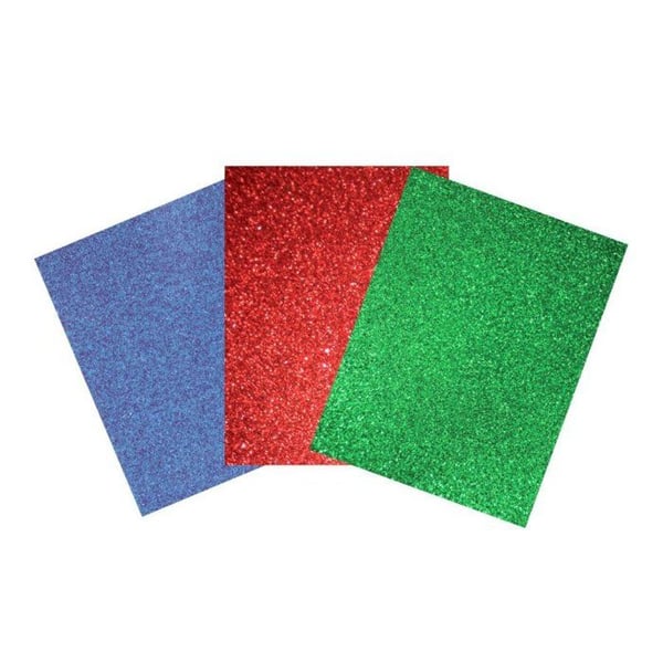 MégaCréa DIY - Klistertyg glittrande bitar Primär 15x20 cm 3 stycken MégaCréa DIY - Klistertyg glittrande bitar Primär 15x20 cm 3 stycken