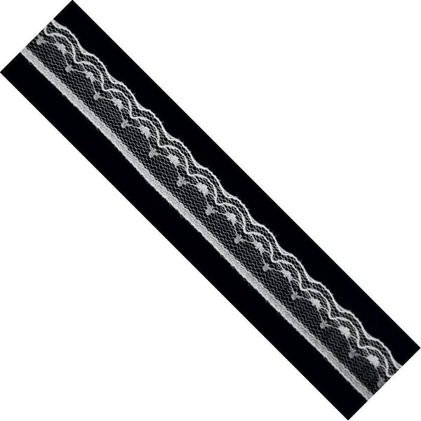 Graine Créative - Spetsband våg Vit 15 mm x 5 m