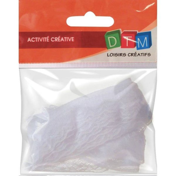 Graine Créative - Spetsband våg Vit 15 mm x 5 m