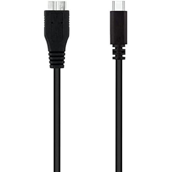 Nanokabel 10.01.1201-BK - USB 3.0-KABEL, TYP USB-C/M-Micro B/M, SVART, 1,0 M