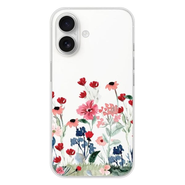 Silikonskal med tryck kompatibel med Apple iPhone 16 Vår i blommor
