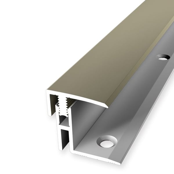 PROVISTON Avslutningsprofil Parkettkompensation l 21 mm H 17 - 22 mm L 1000 mm Aluminiumprofil Sand