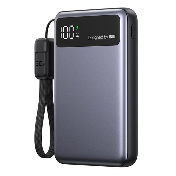 Powerbank 10000mAh Universal Pocket Pro Slim Ultra Snabb 45 W Iniu Svart