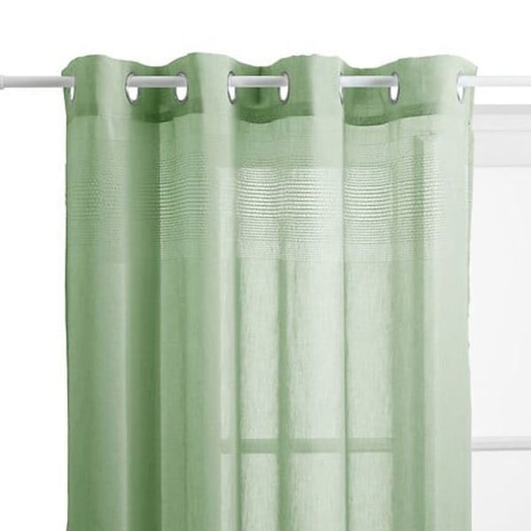 Set med 2 transparenta gardiner vävt sandfärgad "Sab" 140 x 240 cm Atmosphera