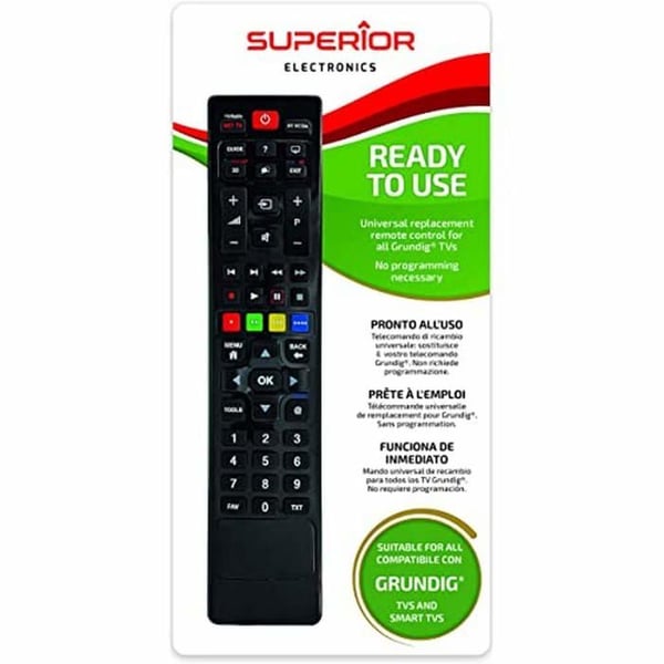 Universell TV-fjärrkontroll - GRUNDIG - Klar att använda - Ingen programmering krävs - Kompatibel med GRUNDIG TV efter 2000