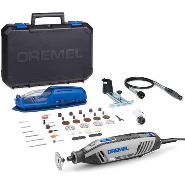 Multifunktionell roterande verktyg DREMEL - sladd 4250-3/45 - 45 tillbehör + 3 anpassningar - F0134250JF