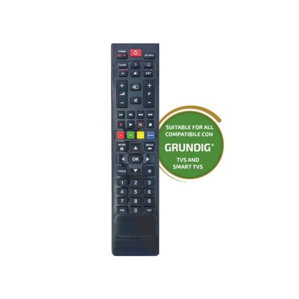 Universell TV-fjärrkontroll - GRUNDIG - Klar att använda - Ingen programmering krävs - Kompatibel med GRUNDIG TV efter 2000
