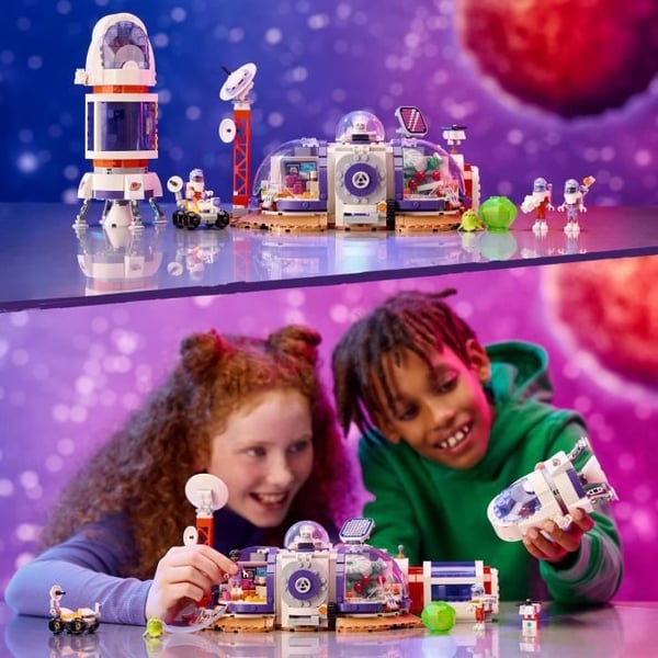 LEGO® 42605 Friends Martian rumstation og raket, rumlegetøj med rumfærge og 4 astronautminifigurer