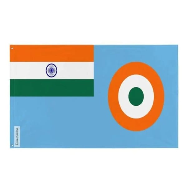 Indiska flygvapnets flagga – 120 x 180 cm – Polyester – Metallöglor – Hållbar