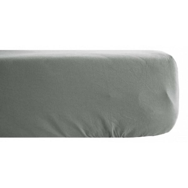 Palace Lakan Ren tvättad färgad bomull 63 trådräkning sydvind - Palace stål - 90 x 190 cm 30 cm keps