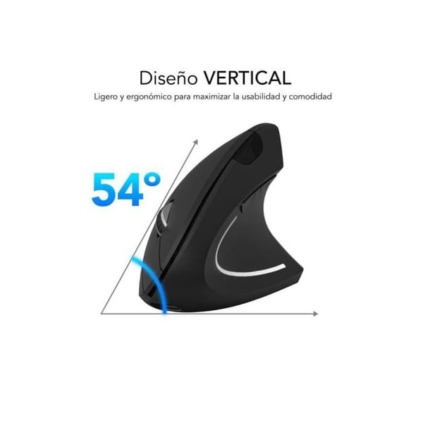 SUBBLIM Glide Vertical Ergo Dual Mouse Batteri Svart