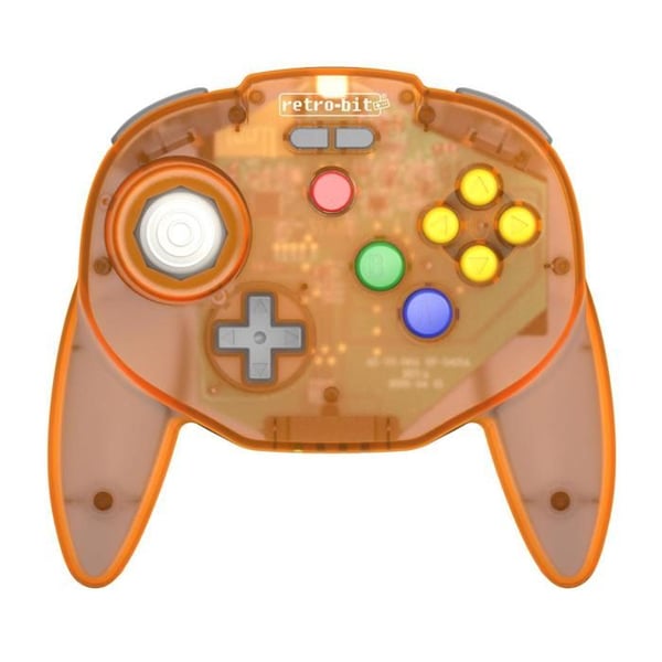 Retro-Bit Tribute 64 2.4GHz Trådlös Kontroller för Nintendo 64/Switch/PC/Mac Orange Hawk