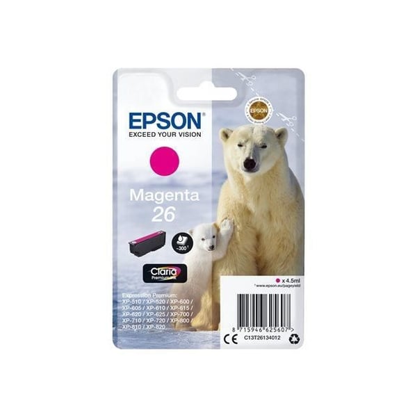 EPSON T2613 magenta bläckpatron - Polar Bear (C13T26134012)