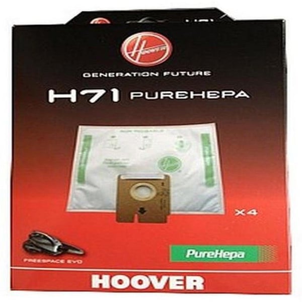 PURE HEPA H71 PÅSAR x4 FÖR HOOVER DAMSSUGAR * 35601069 - 39000764 - TFV1815 011 39000766 - TFV1615