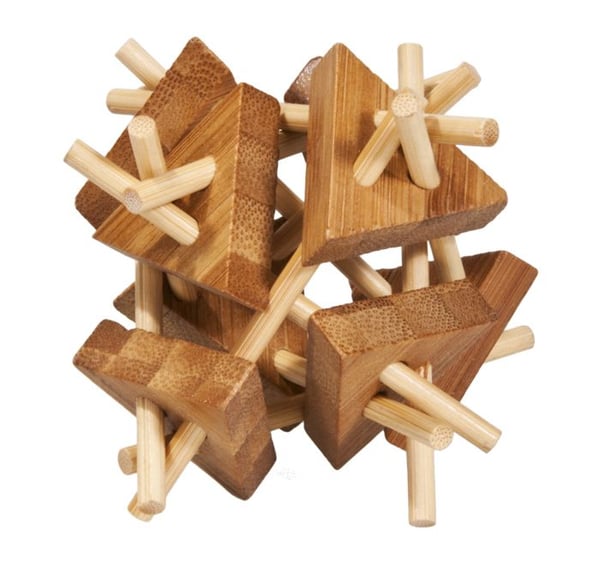 Bambu träpussel: Triangel