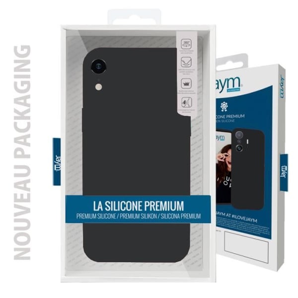 Fodral för Apple iPhone 7/8 / SE 2020 / SE 2022 Premium Silikon Microfiber Jaym Svart