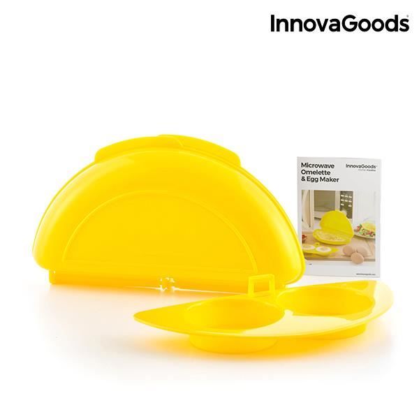 Omelettugn - InnovaGoods - Mikrovågsugn - BPA-fri PP - Pocherade äggtillbehör - 21x12x5 cm