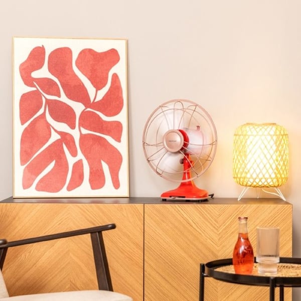 Cecotec Bordsfläkt EnergySilence 1090 RetroDesk Design, 40W Effekt, 12 Tum, Unik och Elegant Design