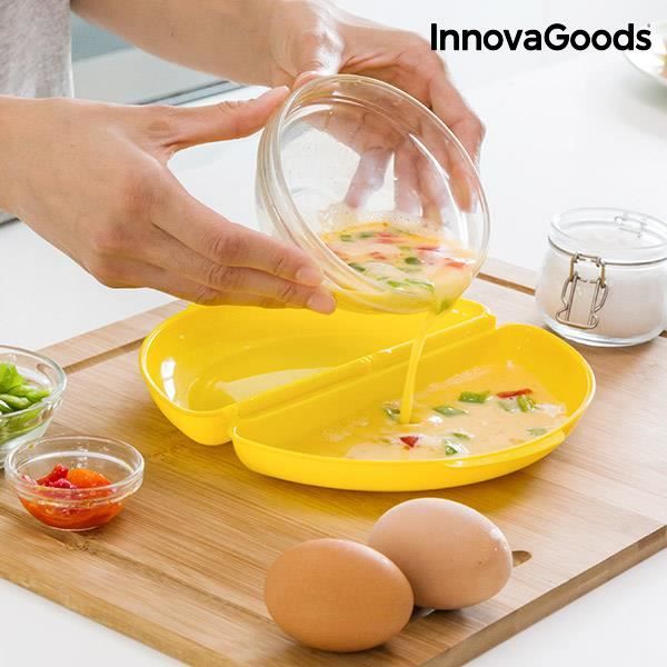 Omelettugn - InnovaGoods - Mikrovågsugn - BPA-fri PP - Pocherade äggtillbehör - 21x12x5 cm