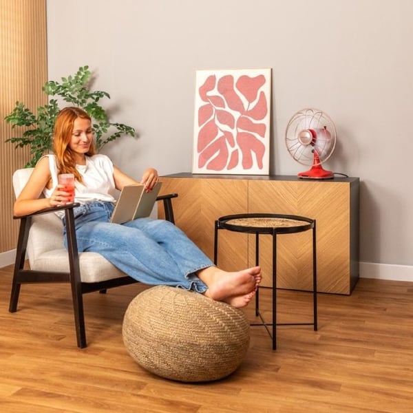 Cecotec Bordsfläkt EnergySilence 1090 RetroDesk Design, 40W Effekt, 12 Tum, Unik och Elegant Design