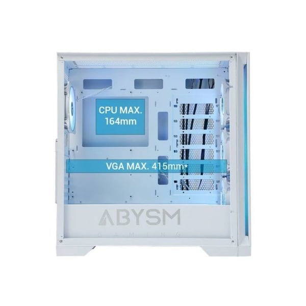 Abysm Gaming Danube Mura BX300 ARGB E-ATX Templat i Kristall USB 3.2 Vit