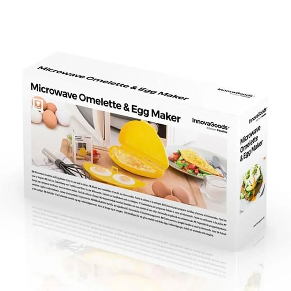 Omelettugn - InnovaGoods - Mikrovågsugn - BPA-fri PP - Pocherade äggtillbehör - 21x12x5 cm