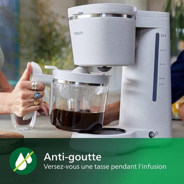 Filterkaffekokare - PHILIPS - HD5120/00 - Eco-Conscious Collection - 1.2L - 1000W - Kräm