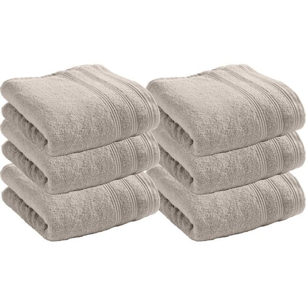 Set med 6 "Spa" frottéhanddukar 50 x 100 cm / 400 gr/m² - "Spa" Sand