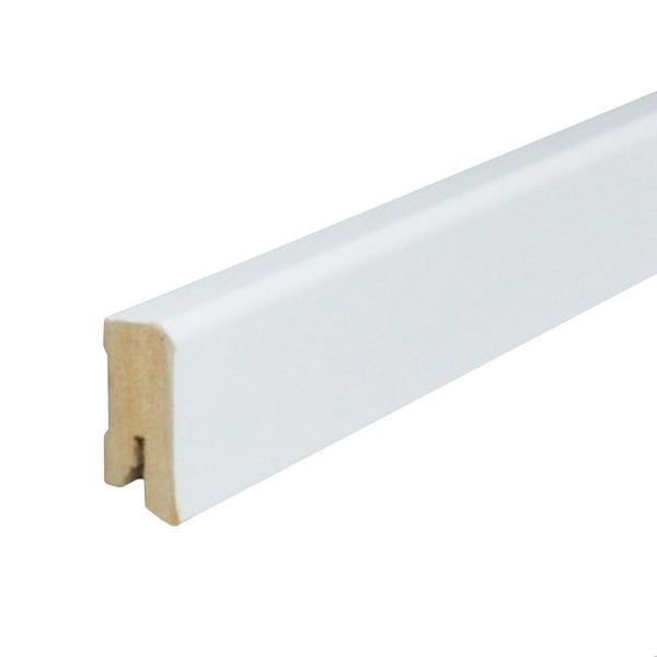 PROVISTON Sockel nr. 66 MDF 16 x 40 x 2500 mm Vit att limma, klämma, skruva & spika Belagd MDF-kärna 25 meter | 10 stycken
